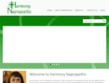 Tablet Screenshot of harmonynaprapathic.com